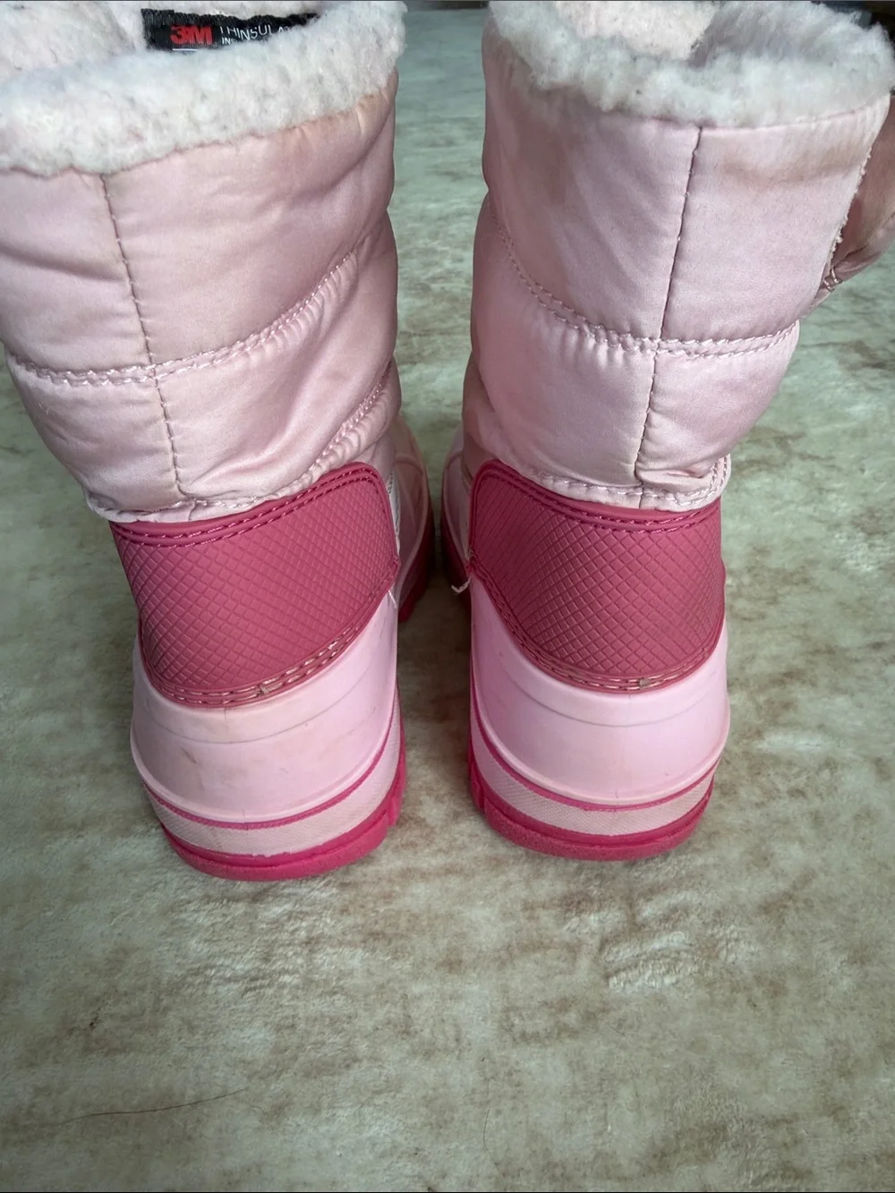 Lands' End Pink and Hot Pink Kids' Snow Boots